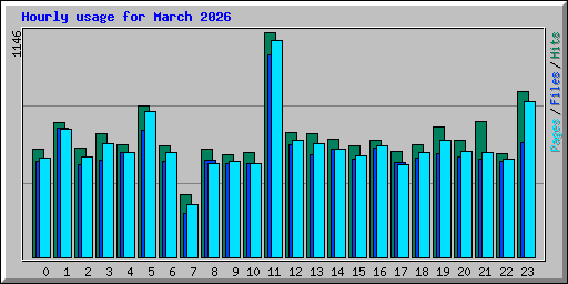 Hourly usage for March 2026